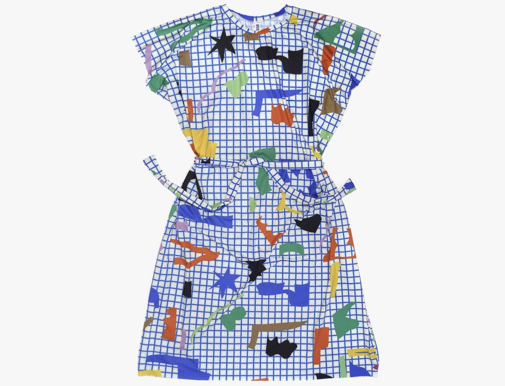 Image of GRID CUT OUTS LOOSE DRESS