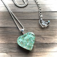 Image 3 of Heritage Floral Hand Painted Mini Heart Pendant