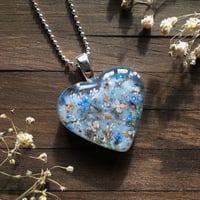 Image 4 of Heritage Floral Hand Painted Mini Heart Pendant