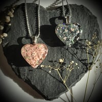 Image 2 of Heritage Floral Hand Painted Mini Heart Pendant