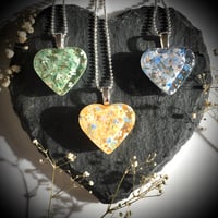 Image 1 of Heritage Floral Hand Painted Mini Heart Pendant