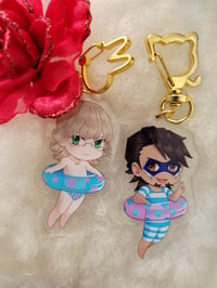 Image 1 of Tiger and Bunny Swimsuit Chibi Acrylic Charms