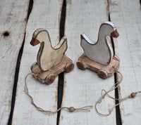 Image 1 of Wooden props geese   vintage