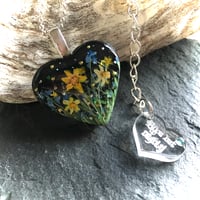Image 2 of Daffodil March Birth Flower Heart Pendant