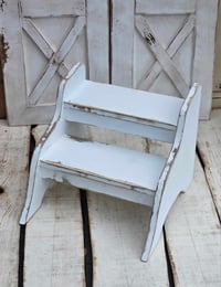 Wooden steps  vintage white