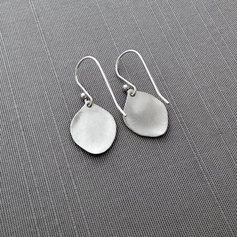 Sterling Silver Hydrangea Petal Earrings Image 4
