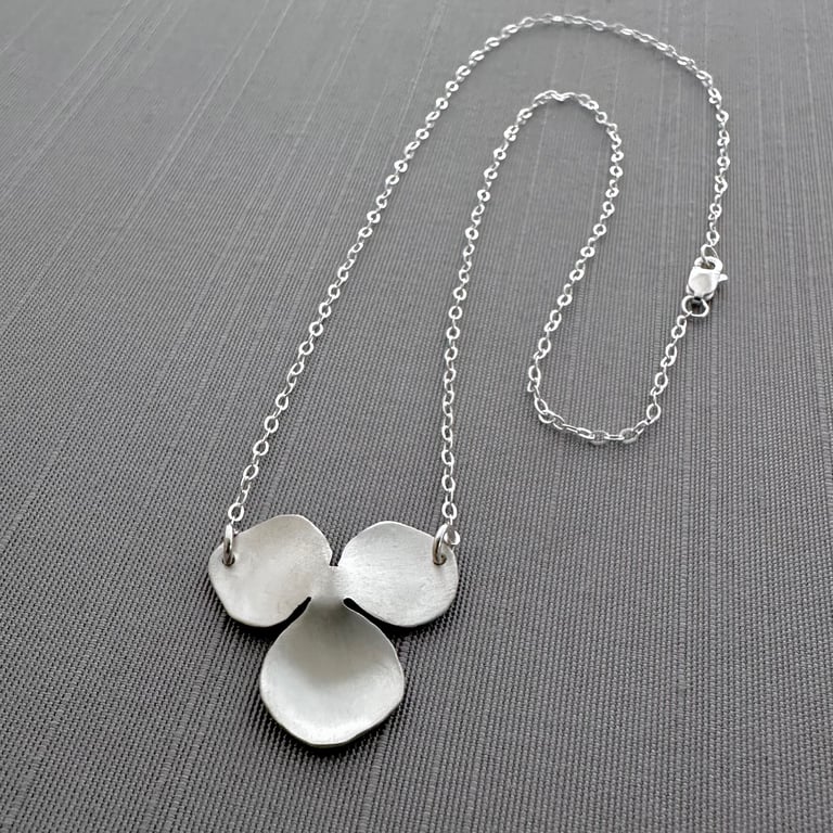 Sterling Silver Hydrangea Blossom Necklace Image 5