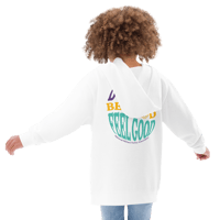 Image 4 of Youth 70s Inspired Do Good Be Good Feel Good White Hoodie