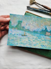 Image 1 of Overcast Boatride -Original Acrylic Painting 