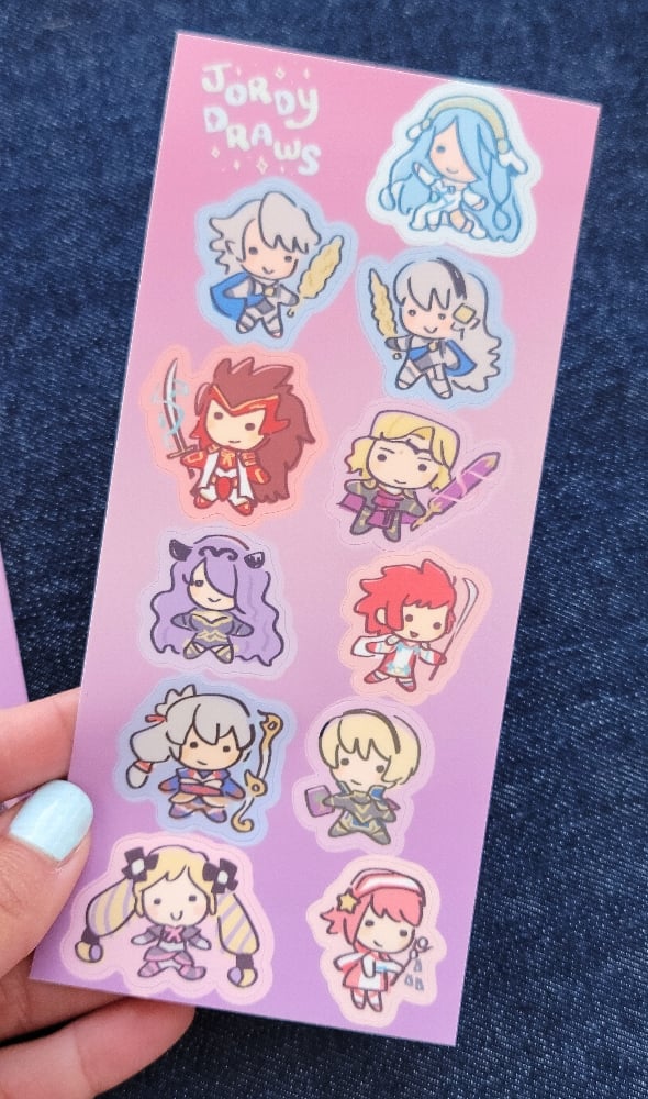 Image of FE Fates Royal Sillies Sticker Sheet