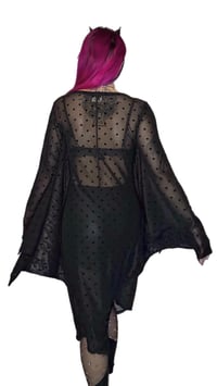 Image 2 of Shadowed Polka Bat Dress 