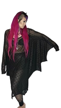 Image 3 of Shadowed Polka Bat Dress 