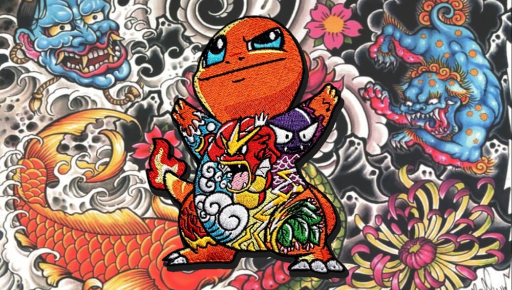 Image of YAKUZAMON V4 CHARMANDER THREADED PATCH