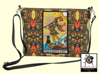 Image 1 of 'The Fool's Cat' Faux Leather Crossbody Purse