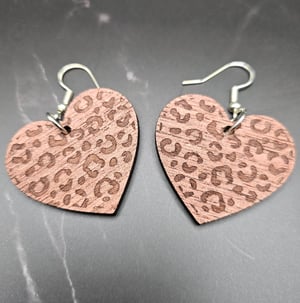 Leopard Heart Earrings