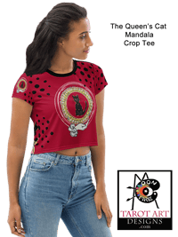 Image 4 of 'The Queen's Cat Mandala' Crop Tee