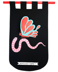 Worm and Butterfly Pennant