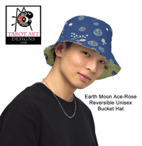 Image 1 of 'Earth Moon Ace-Rose' Reversible Bucket Hat