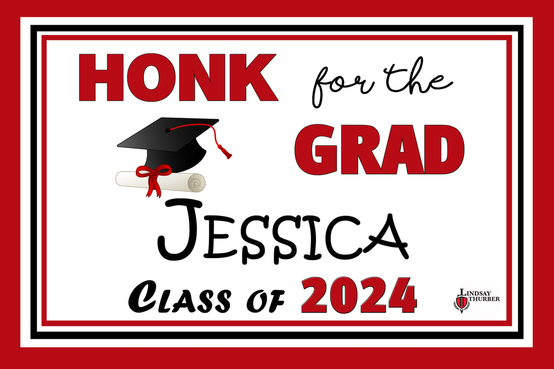 Image of Honk for the Grad - Yard Sign 