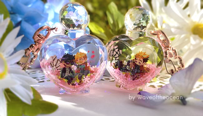 Vashwood Heart Potion Bottle Charms