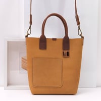 Image 1 of One-off Two-way Tote in camel
