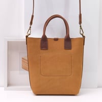 Image 3 of One-off Two-way Tote in camel