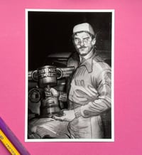 Man Holding a Trophy Print