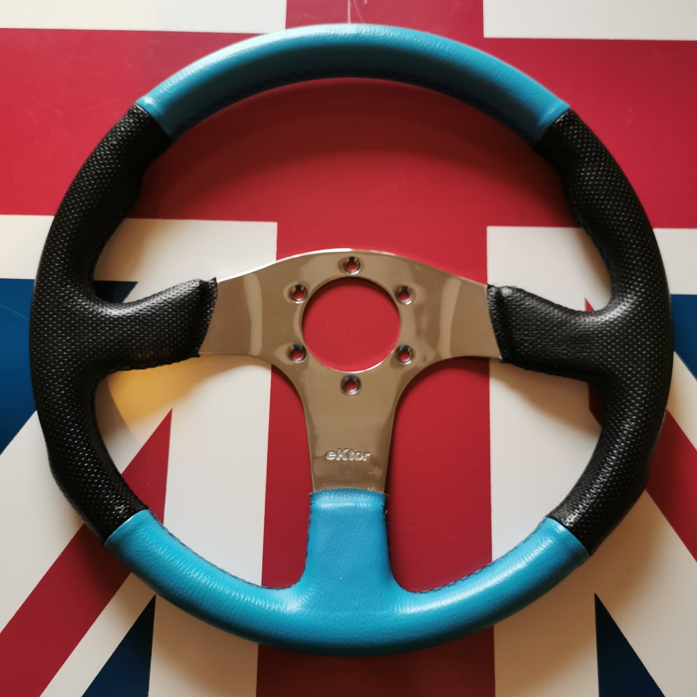 Volant EKTOR cuir bleu et noir