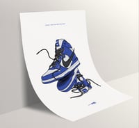 Image 2 of Sneaker Poster Dunk High x AMBUSH “Deep Royal” Hypebeast Print