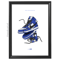 Image 3 of Sneaker Poster Dunk High x AMBUSH “Deep Royal” Hypebeast Print