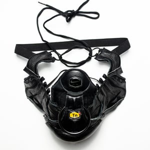 Image of LEATHER RING MASK / SNEAKER MASK / FULL BLACK