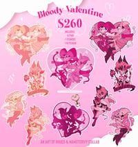 Image 1 of Bloody Valentine! - PRE-ORDER! - A Hazbin Hotel Fan Pin Collection!