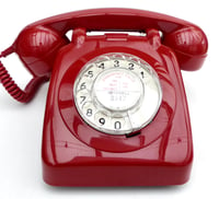 Image 1 of VOIP Ready GPO 706 Dial Telephone - Red