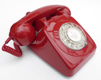 Image 2 of VOIP Ready GPO 706 Dial Telephone - Red