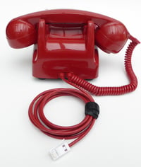 Image 3 of VOIP Ready GPO 706 Dial Telephone - Red