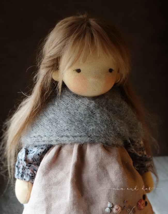 Tamara a 12" OOAK natural fiber art doll  RESERVED FOR M.