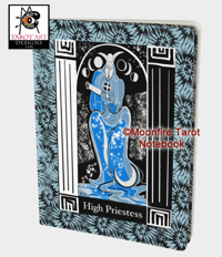 Image 1 of 'Moonfire High Priestess' Tarot Notebook