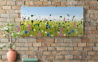 Image 2 of 'Wild Hollyhocks' Canvas print