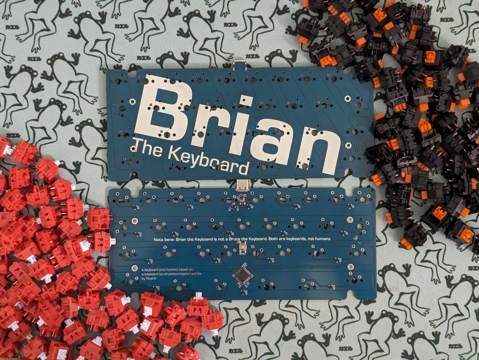 Brian the Keyboard 自作キーボード Brian (the Keyboard, not the Human) PCB | Coffee Break Keyboards