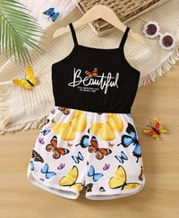 Beautiful Butterfly Romper Shorts Girls