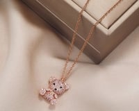Kids Small Pink Mini Teddy Necklace