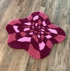 Monochromatic Warped Checkered Accent Rug