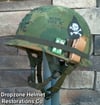 Vietnam M-1C Helmet & Paratrooper liner Mitchell Camo Cover DEATH FROM ABOVE A Shua Valley.