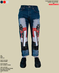 Image 1 of HAND MADE PATCHWORK ODARO COLLECTION 501 LEVI DENIM JEANS