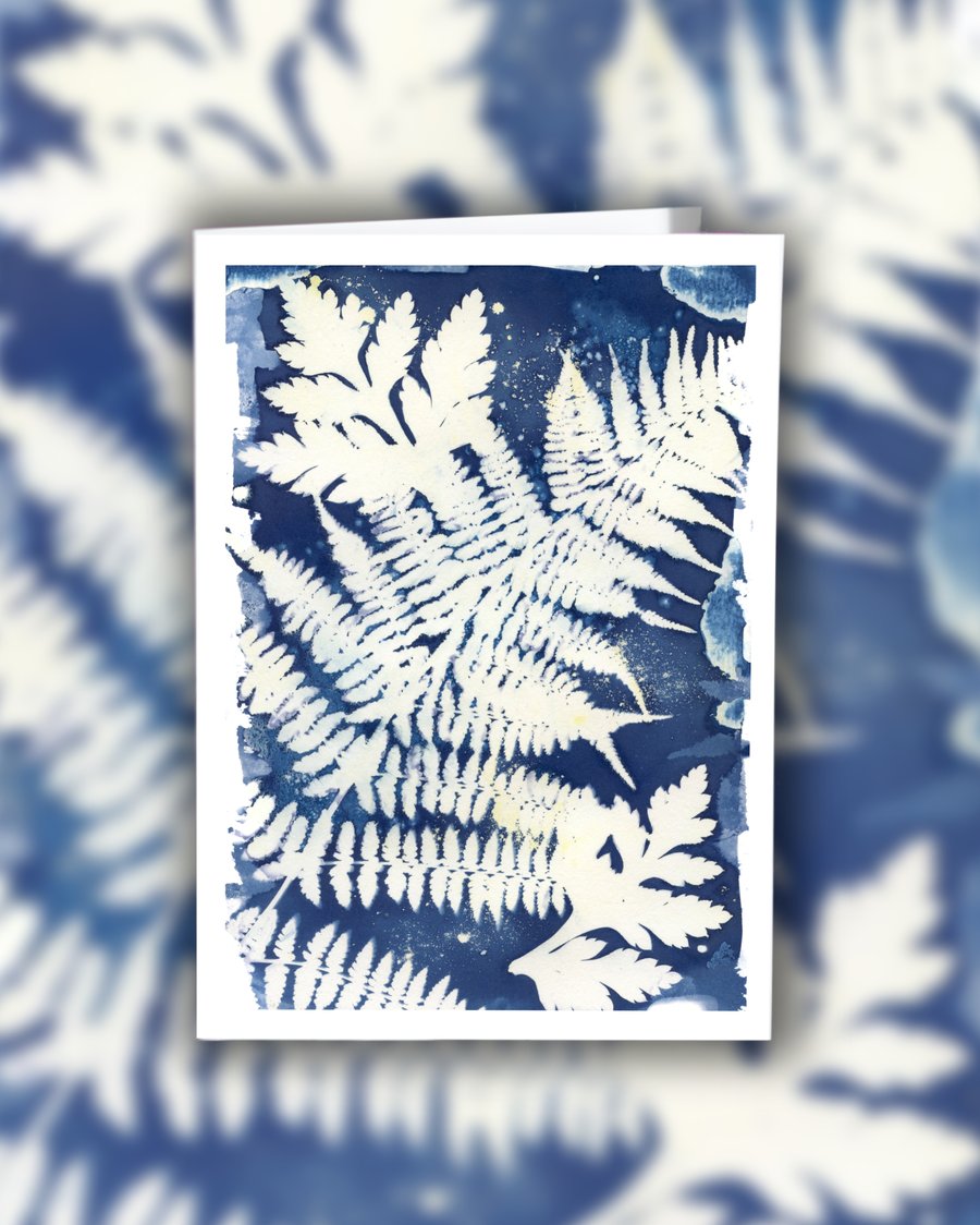 Image of Fern Cyanotype Greeting Card
