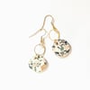 Ashley Marbled Dainty Leather Earrings 