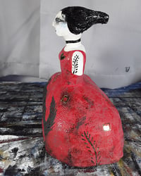 Image 5 of Scruffy Little Herbert + Paine Proffitt ceramic collaboration - Red Dress Black Wolf