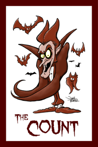 "The Count" Cereal Killers Postcard