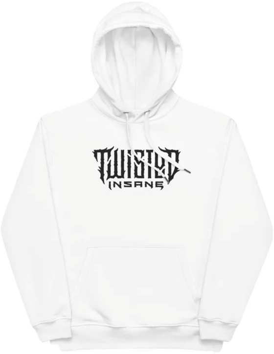 Image of Twisted Insane Embroidered Hoodie White