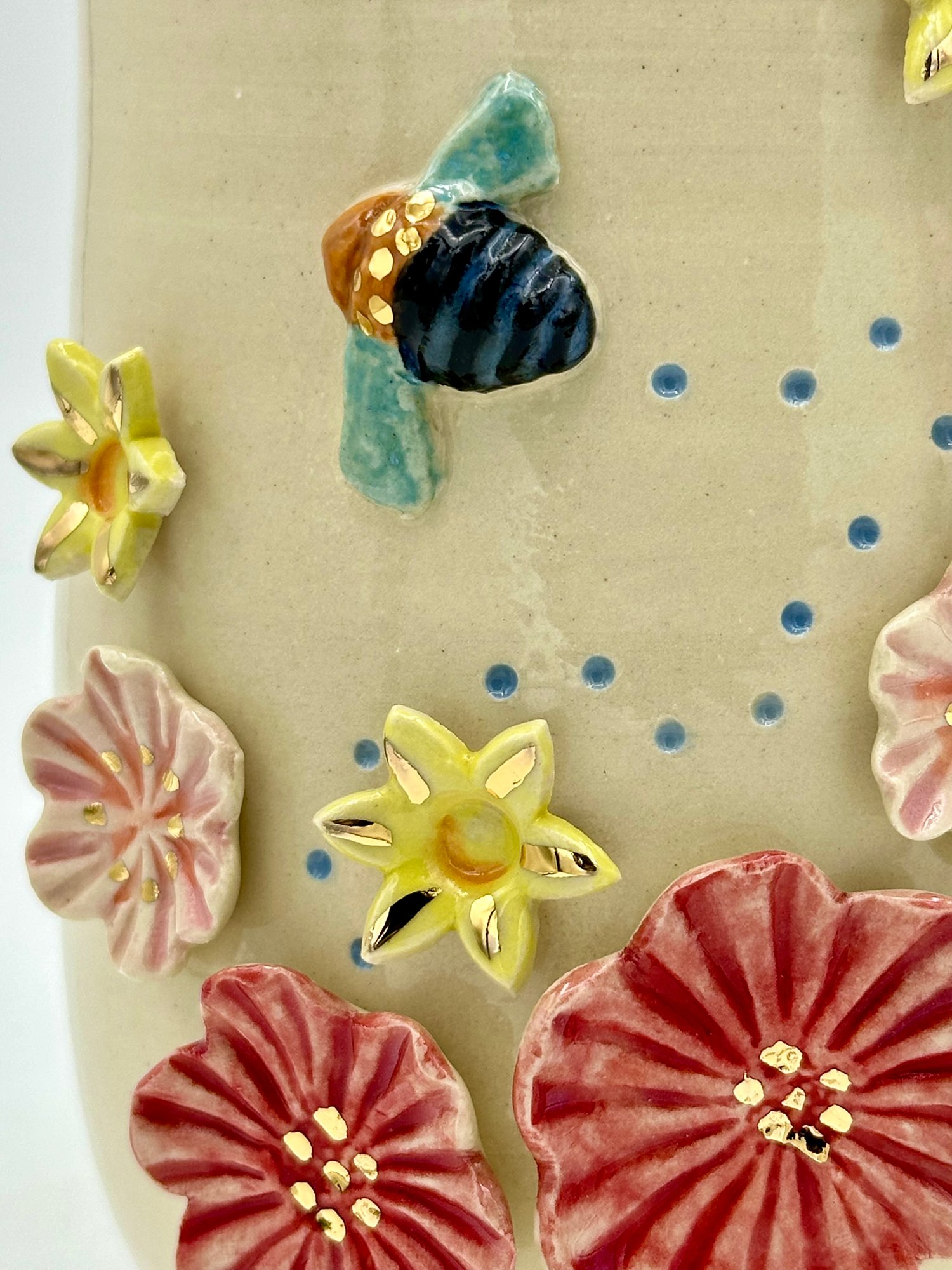 Image of Blue Banded Bee Vase (large)